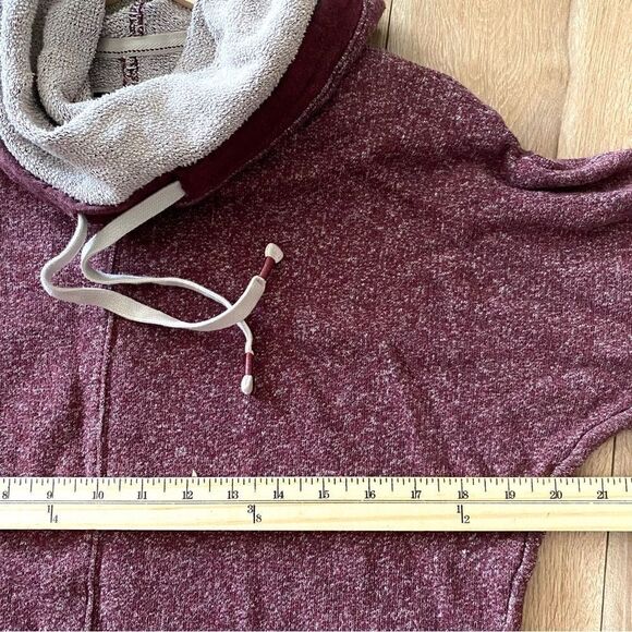 TNA Burgundy Cotton Cowl Neck Sweater Womens Size Small - Picture 6 of 7